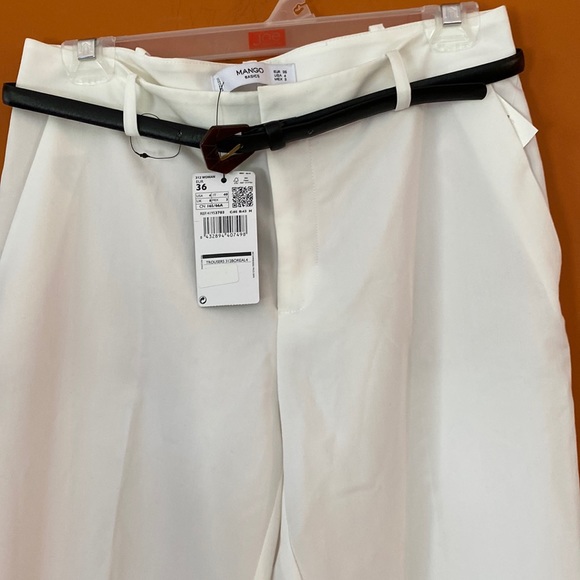 Mango ladies, creamy white dress, pant in size 4 with cuffed hem. - Picture 1 of 10